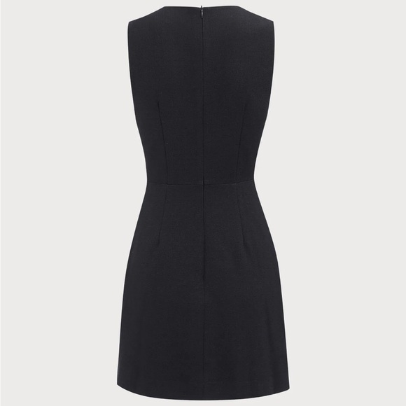 BNWT Women's Black V-Neck Sleeveless Mini Dress - Picture 6 of 6